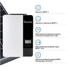 Купить Автономный солнечный инвертор Growatt SPF5000ES Wi-Fi - фото 4