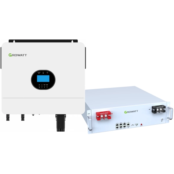 Купити Система зберігання енергії Growatt SV-1GR6K1-LGR5K1-1 6kW 5.1kWh 1BAT LiFePO4 6000 циклів (SV-1GR6K1-LGR5K1-1) - фото 1