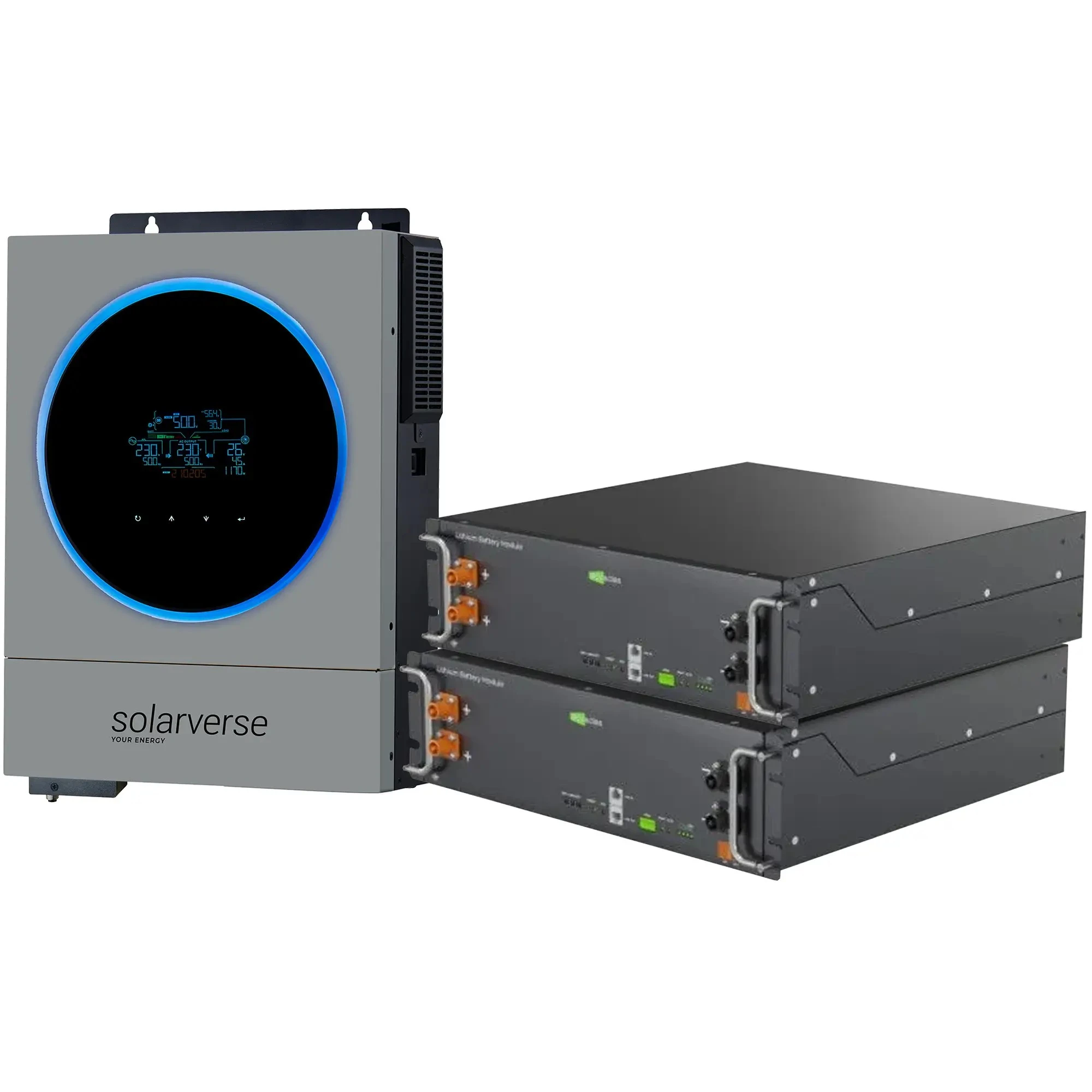 Купити Система зберігання енергії Solarverse SV-1SV6K1-LES10.2K1 6kW 10.2kWh 2BAT LiFePO4 6000 циклів (SV-1SV6K1-LES10.2K1) - фото 1