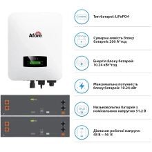 Купити Система зберігання енергії Afore SV-1AF6K1-LES10.2K1 6kW 10.2kWh 2BAT LiFePO4 6000 циклів (SV-1AF6K1-LES10.2K1) - фото 5