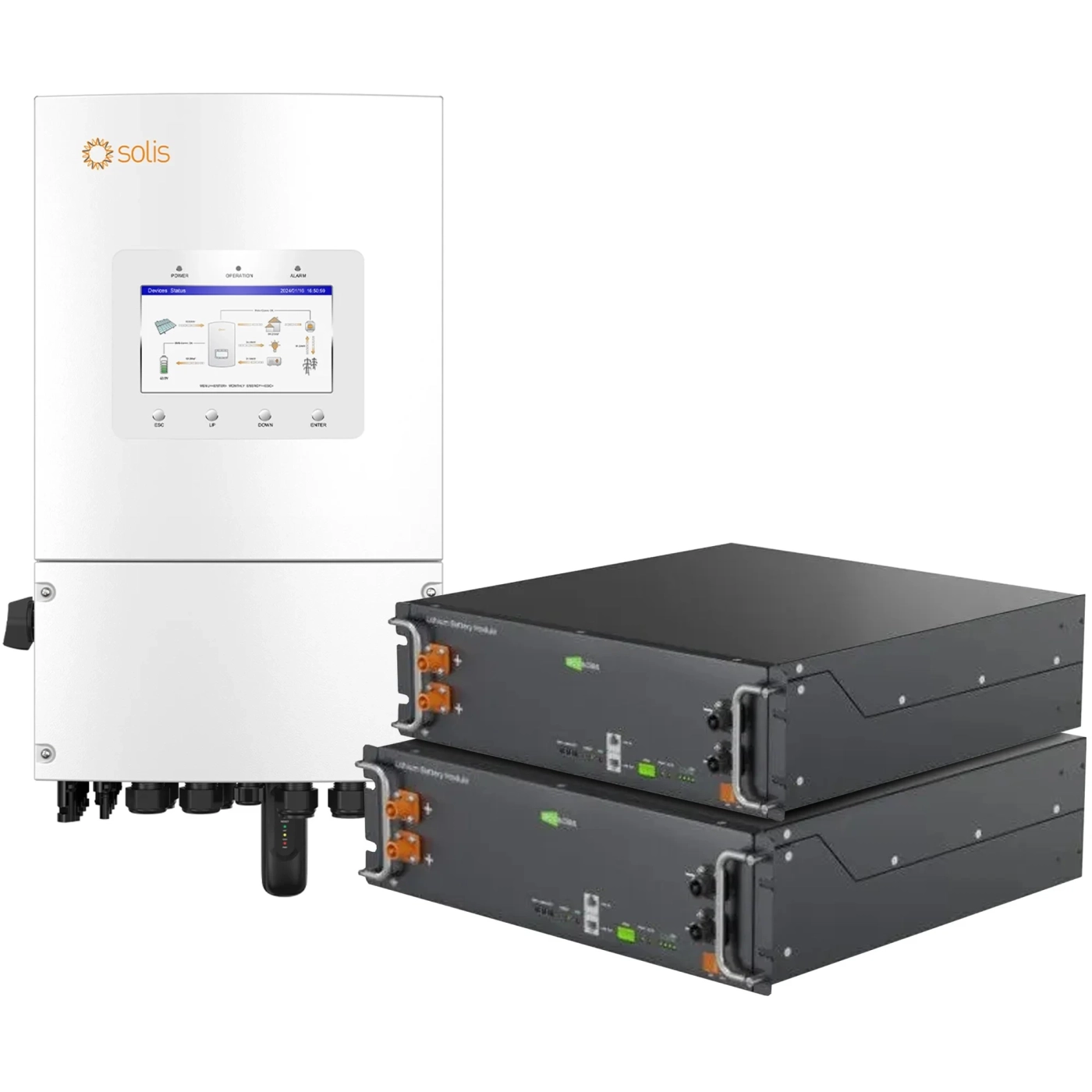 Купити Система зберігання енергії Solis SV-1SL8K1-LES10.2K1 8kW 10.2kWh 2BAT LiFePO4 6000 циклів (SV-1SL8K1-LES10.2K1) - фото 1