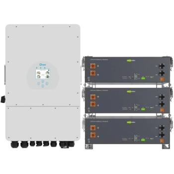 Купити Система зберігання енергії DEYE SV-1DE10K1-LEC15K1-1 10kW 15.4kWh 3BAT LiFePO4 ≥6000 циклів (SV-1DE10K1-LEC15K1-1) - фото 1