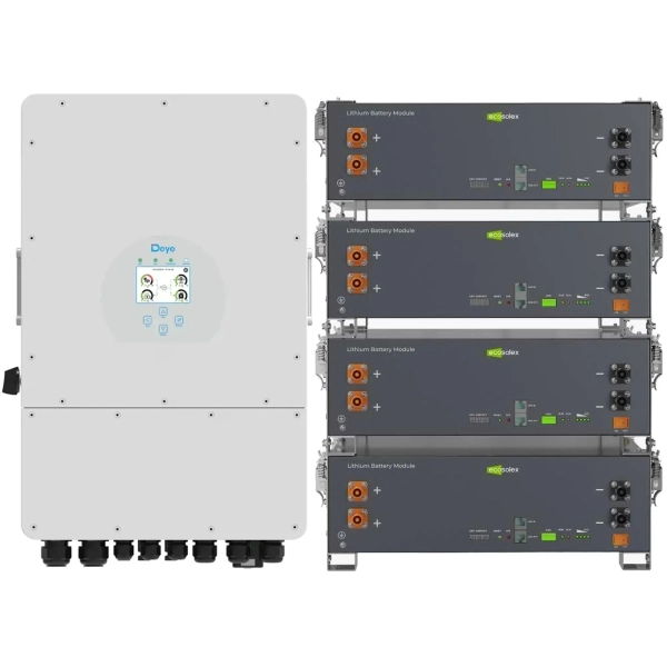 Купити Система зберігання енергії DEYE SV-1DE12K1-LEC20K1-1 12kW 20.5kWh 4BAT LiFePO4 ≥6000 циклів (SV-1DE12K1-LEC20K1-1) - фото 1
