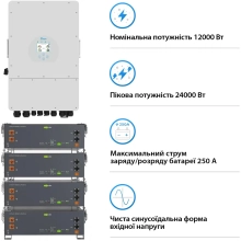 Купити Система зберігання енергії DEYE SV-1DE12K1-LEC20K1-1 12kW 20.5kWh 4BAT LiFePO4 ≥6000 циклів (SV-1DE12K1-LEC20K1-1) - фото 3