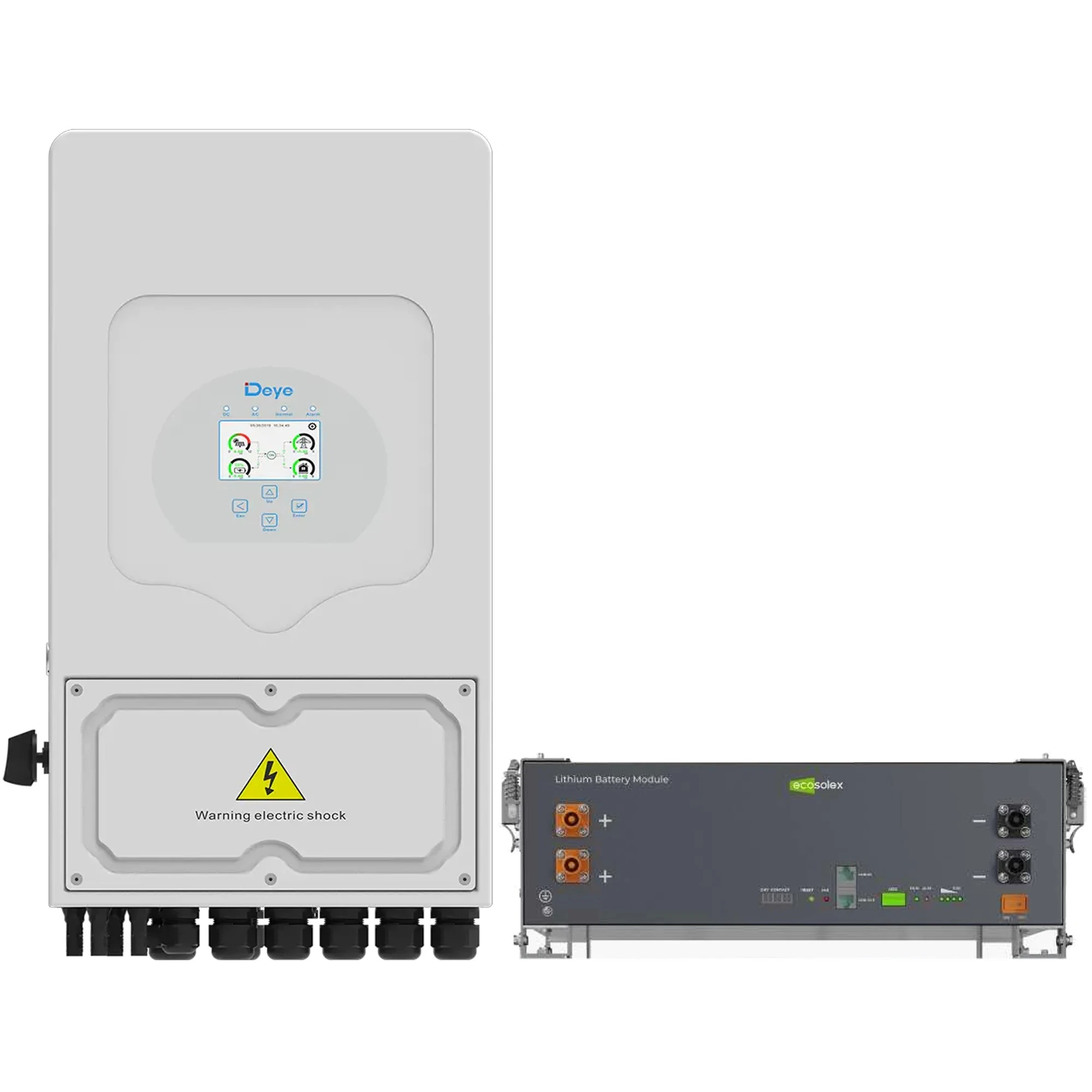 Купити Система зберігання енергії DEYE SV-1DE6K2-LEC5K1-1 6kW 5.1kWh 1BAT LiFePO4 ≥6000 циклів (SV-1DE6K2-LEC5K1-1) - фото 1
