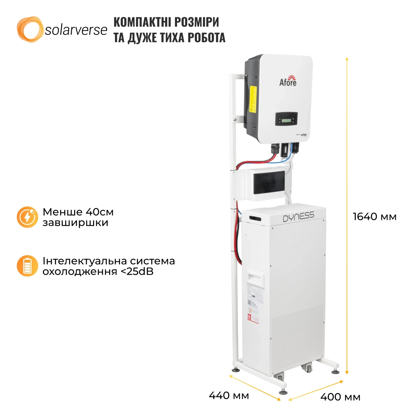 Купити Система зберігання енергії Afore SVS-1AF6K1-LDY14.34K1-1 6kW 14.3kWh 1BAT LiFePO4 6000 циклів (SVS-1AF6K1-LDY14.34K1-1) - фото 3